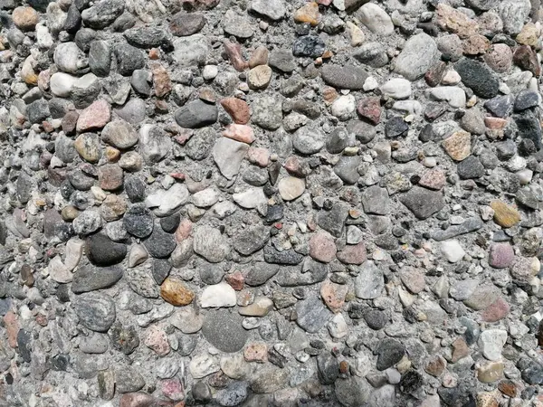 Stenen Kiezelsteentjes Grind Textuur Van Dichtbij Met Verschillende Kleuren — Stockfoto