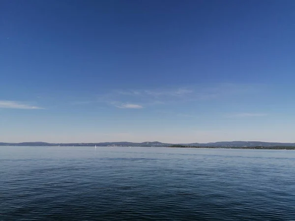 Belle Journée Calme Sur Mer Avec Ciel Bleu Clair Île — Photo