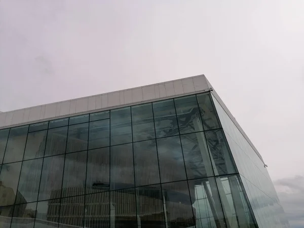 Immeuble Bureaux Moderne Avec Fenêtres Verre — Photo