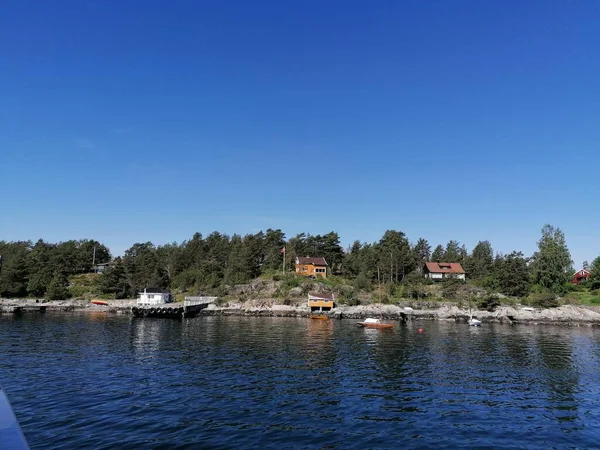 Båtar Sjön Sommardag — Stockfoto