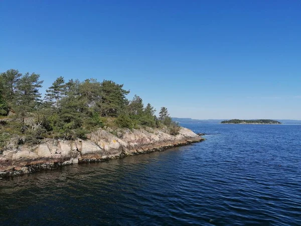 Havskusten Med Liten — Stockfoto