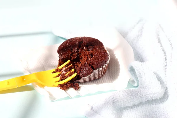 Yapımı Çikolatalı Kek Çikolatalı Kek Taze Yapımı Kek — Stok fotoğraf