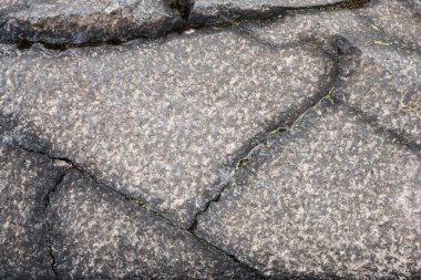 Volkanik kaya dokusu çatlaklar ve püskürmeden kaynaklı liken