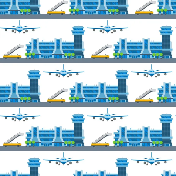 Avião sem costura padrão fundo vetor ilustração vista superior avião e transporte de aeronaves viagem forma projeto viagem objeto . — Vetor de Stock