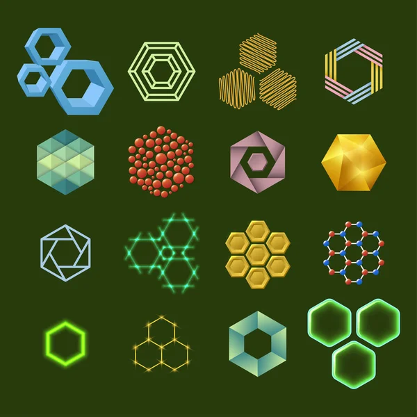 六角形デザインの幾何学的な要素のハニカム抽象的な幾何学的なモダンなビジネス技術のベクトル図. — ストックベクタ