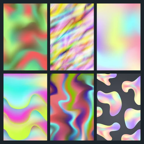 Evrensel holografik bulanıklık doku soyut renkli dolgular arka plan yüzey vektör çizim broşür.