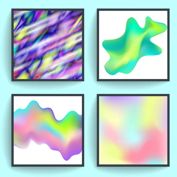 Universal holographic blur texture abstrak warna mengisi latar belakang vektor permukaan ilustrasi brosur . - Stok Vektor