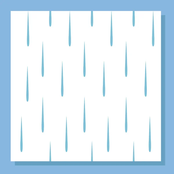 Chuva cai sem costura padrão fundo vetor água azul natureza chuva gota abstrato ilustração —  Vetores de Stock