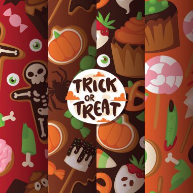 Cadılar Bayramı vektör toplama korku korkunç geleneksel işareti. Parti davetiyesi tasarımı ile pographic davet için vektör çizim şablonu tatil korku tasarım kartları