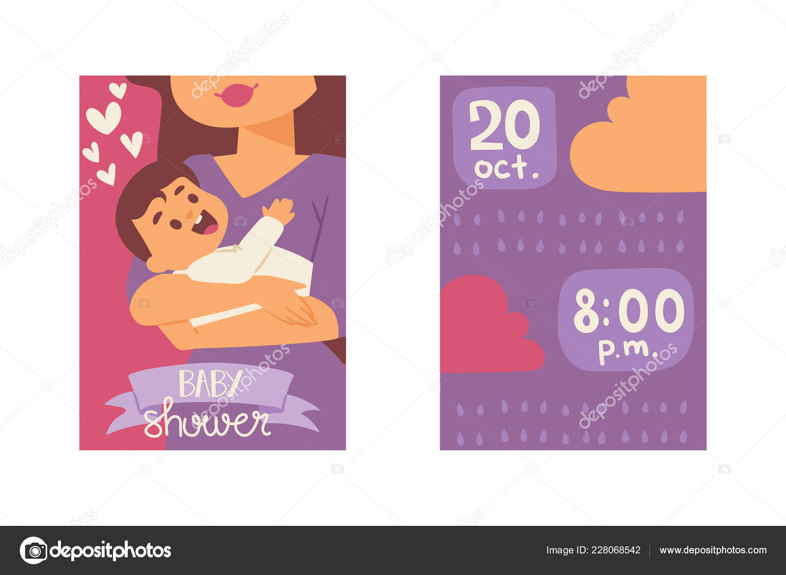 Baby Shower Invitation Vector Ilration Party Of Gift