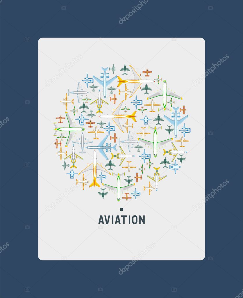 Plane vector traveling on aircraft airplane jet flight aviation flying to airport illustration aviation backdrop of aeroplane airliner and airfreighter cargo transportation banner background