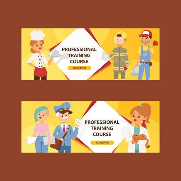 Occupation people vector man woman character of professions builder teacher chef illustration backdrop firefighter veterinarian doctor plumber background