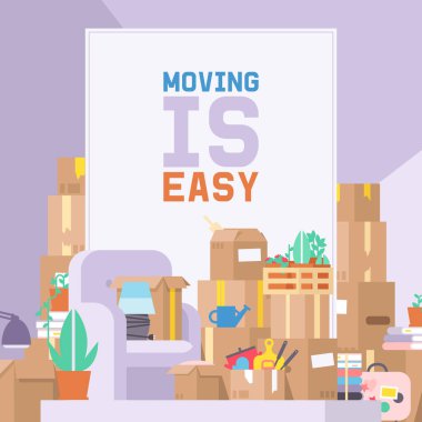 Mobilya kanepe daire ev arka plan kaldırma parsel kutusu veya paket illüstrasyon zemin teslimatçı teslim hareketli vektör teslimat hizmeti