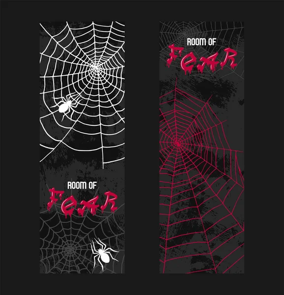 Tela araña patrón vector araña halloween fondo araña telaraña telaraña horror ilustración telón de fondo conjunto de tela de araña espeluznante telaraña red papel pintado — Vector de stock