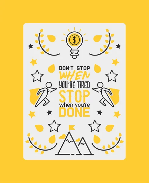 Le succès de la motivation motive l'illustration vectorielle du concept. Idée créative inspiration forte puissance. Stratégie de détermination de la métaphore. Affiche sur les possibilités de motivation . — Image vectorielle