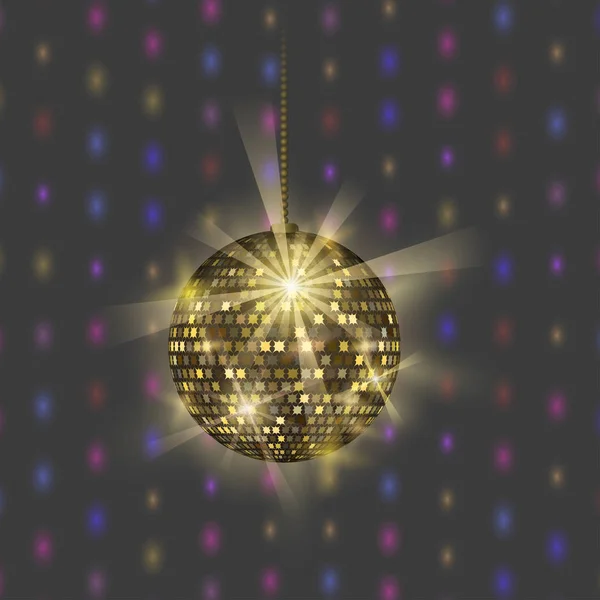 Disko koule diskotéka hudba strana noční klub taneční zařízení vektorové ilustrace. — Stockový vektor