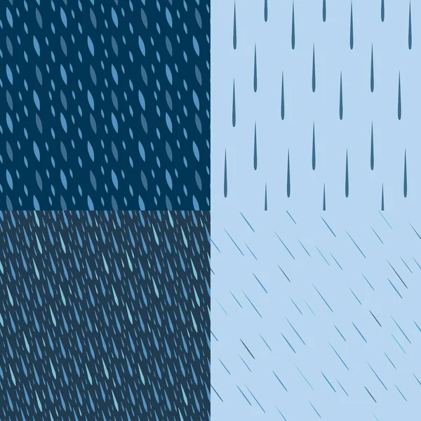 Gouttes de pluie sans soudure motif fond vecteur eau bleu nature goutte de pluie illustration abstraite — Image vectorielle