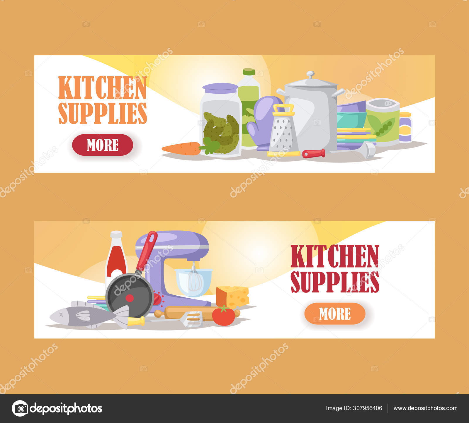 Kitchenware Cooking Supply Store Banners Vector Illustration Kitchen Appliances And Household Utensils Online Shop Cooking Set Website Header Kitchen Items Professional Accessories Vector Image By Adekvat Vector Stock 307956406