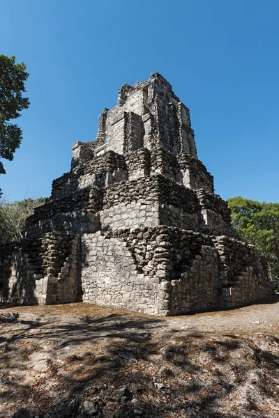 Antiguo Edificio Maya Sitio Arqueológico Muyil Chunyaxch Quintana Roo México — Foto de Stock