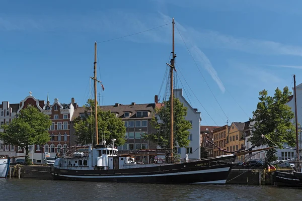 Lübeck Tyskland Maj 2018 Gamla Fartyg Hamnen För Museet Att — Stockfoto