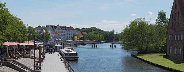 Лубек Германия Мая 2018 Года Панорамный Вид Старый Городской Остров — стоковое фото