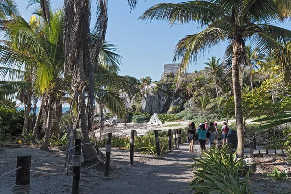 Tulum México Marzo 2018 Ruinas Del Tulum Ciudad Maya Quintana —  Fotos de Stock