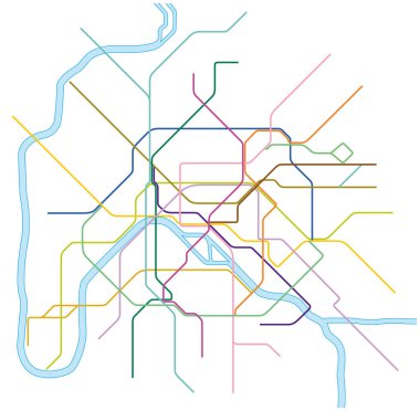 renkli metro vektör harita Paris, Fransa