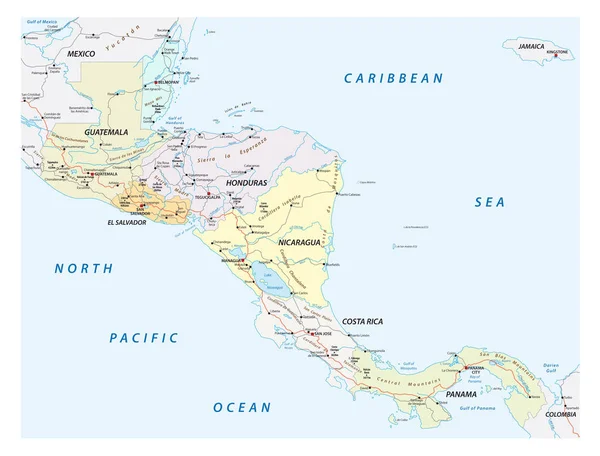Orta Amerika Birleşik vektör sokak haritası