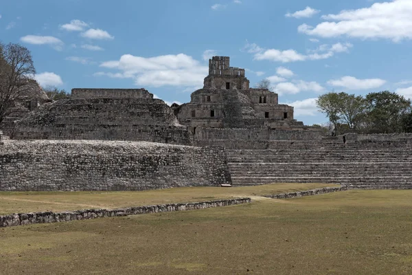 Zřícenina Starobylého Mayského Města Edzna Blízkosti Campeche Mexiko — Stock fotografie