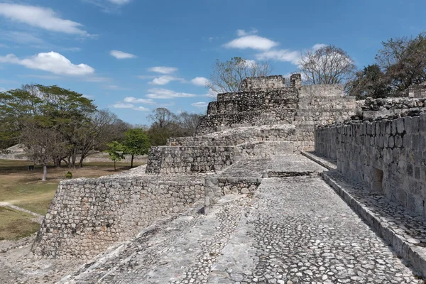 Eski Maya Şehri Edzna Nın Kalıntıları Meksika Campeche Yakınlarında — Stok fotoğraf