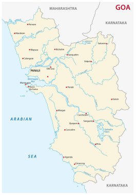 Goa vektör harita, Hindistan