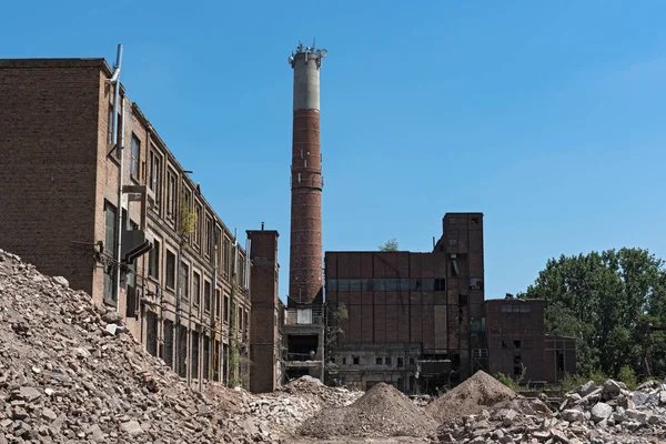 Hattersheim Main Okriftel Germany June 2018 Remodeling Partial Demolition Former — стоковое фото