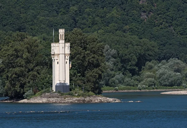 Binger Muis Toren Mauseturm Een Klein Eiland Rijn Duitsland — Stockfoto