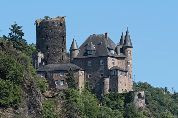 Castillo Maus Valle Del Rin Medio Cerca Sankt Goarshausen Alemania —  Fotos de Stock