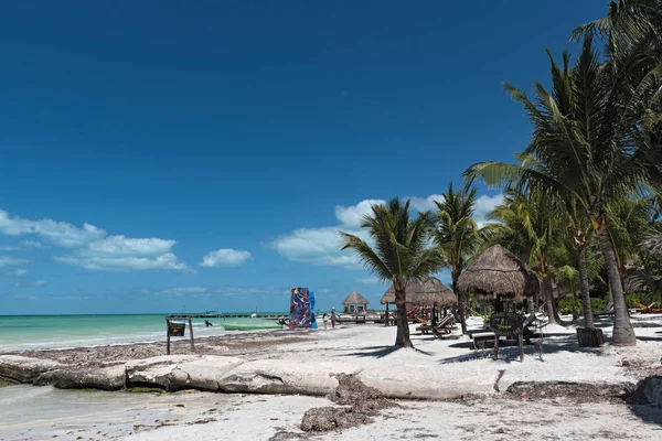 Holbox Messico Marzo 2018 Spiaggia Tropicale Dell Isola Holbox Quintana — Foto Stock