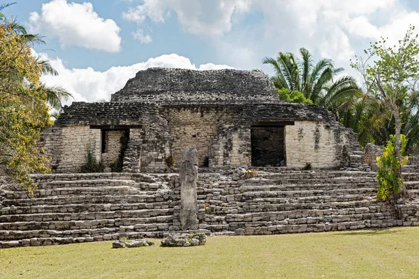 Antik Maya Şehri Kohunlich Kalıntıları Quintana Roo Meksika — Stok fotoğraf