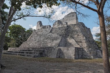 Antik Maya şehir, Bekan, Campeche, Meksika kalıntıları