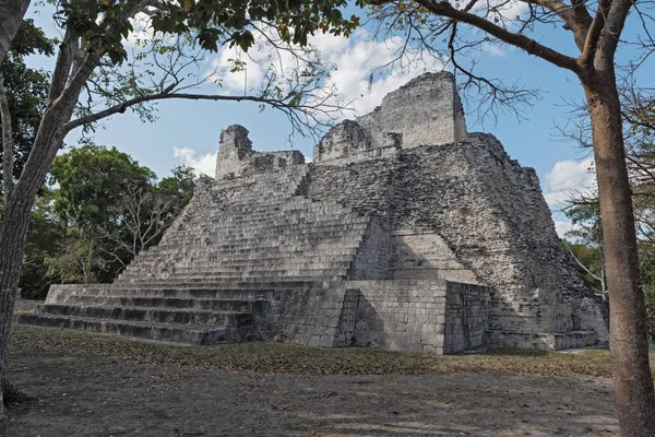 Antik Maya Şehir Bekan Campeche Meksika Kalıntıları — Stok fotoğraf