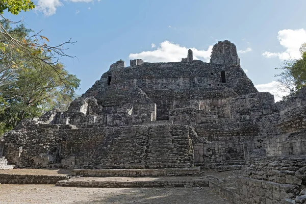 Ruínas Antiga Cidade Maia Becan Campeche México — Fotografia de Stock