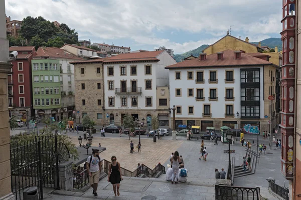 Bilbao Spanien Juli 2018 Människor Square Och Barer Unamuno Square — Stockfoto