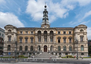 Bilbao, İspanya-Temmuz 26, 2018: bilbao town hall Plaza'nın ernesto erkoreka, bilbao, İspanya.