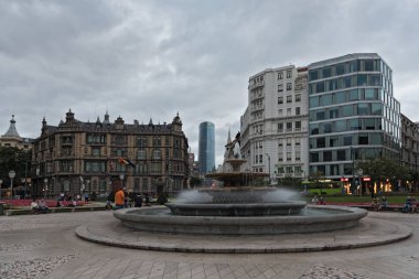 Bilbao, İspanya-Temmuz 26, 2018: moyua veya eliptik yerde bölge abando, bilbao, İspanya.