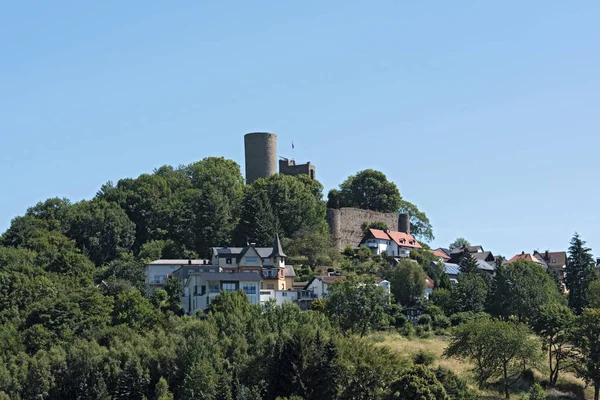 Vue Sur Village Les Ruines Château Oberreifenberg Taunus Allemagne — Photo