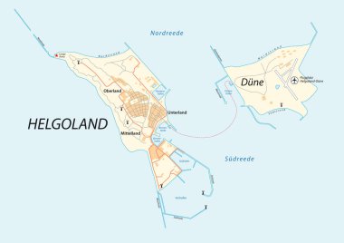 helgoland, heligoland, germany vector map. clipart