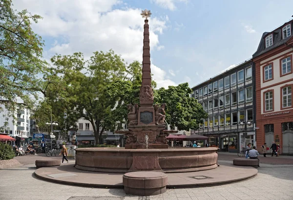 Frankfurt Main Germany August 2018 Liebfrauenberg Fountain Late Baroque Fountain — Stock Photo, Image