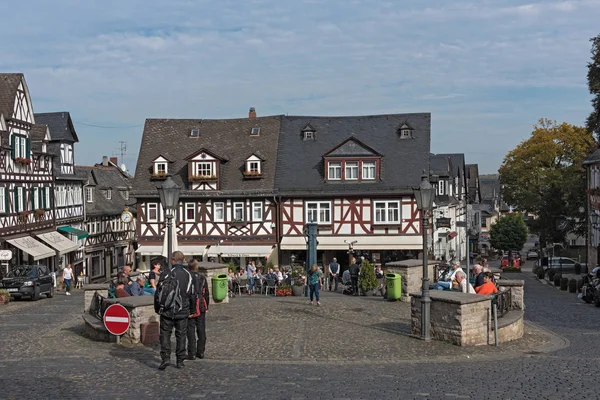 Braunfels Alemania Octubre 2018 Históricas Casas Entramado Madera Plaza Del —  Fotos de Stock