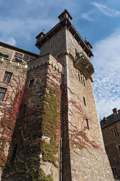 Castillo Medieval Braunfels Una Cumbre Del Basalto Braunfels Hesse Alemania — Foto de Stock