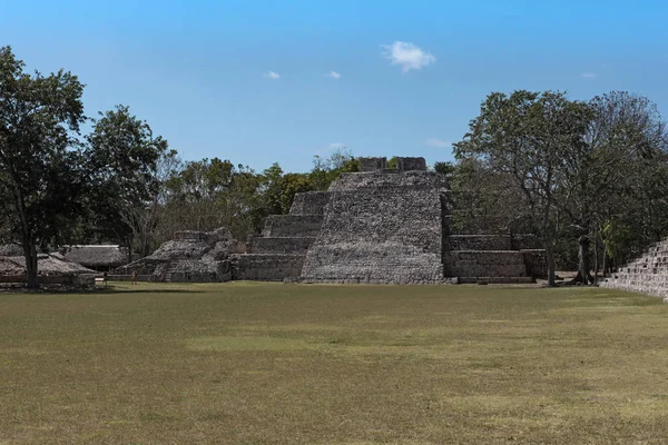 Eski Maya Şehri Edzna Nın Kalıntıları Meksika Campeche Yakınlarında — Stok fotoğraf