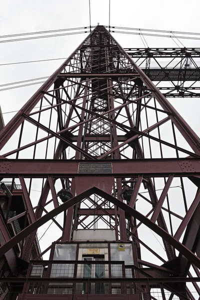 ゲチョ ポルトゥガレテ Ria ビルバオ以上間ビスカヤ プエンテ ビスカヤ の吊り橋 — ストック写真