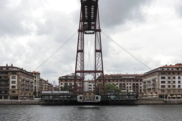 Bilbao Espagne Juillet 2018 Pont Suspendu Bizkaia Puente Vizcaya Entre — Photo